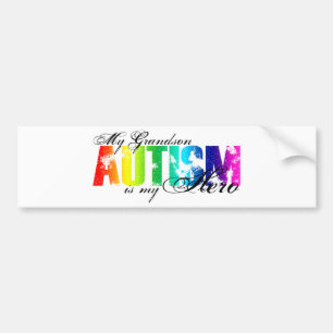 My Grandson My Hero - Autism Bumper Sticker