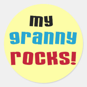 My Granny Rocks T shirts and Gifts Classic Round Sticker