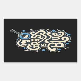 My Grass Is Blue Blugrass Folk Music Sticker