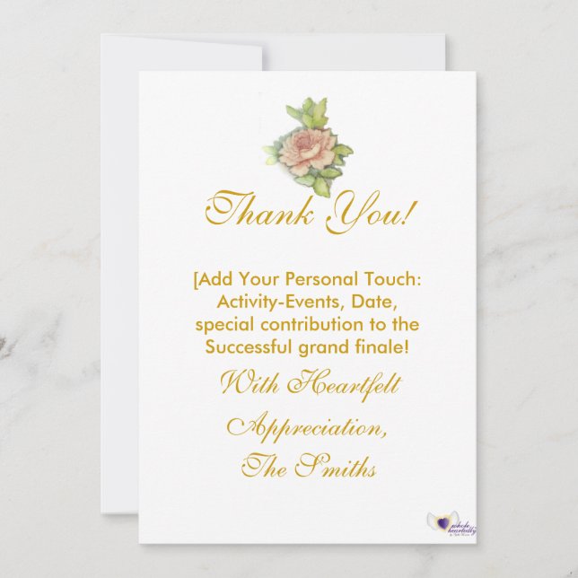My Gratitude Specially For You!-Customize Thank You Card (Front)