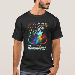 My Great Dad Lives In Heaven Memorial Fathers Blue T-Shirt