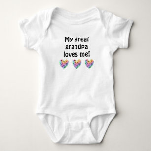 My Great Grandpa Loves Me Baby Bodysuit