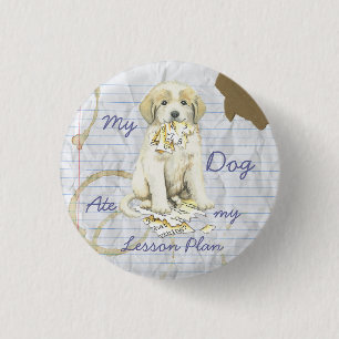 My Great Pyrenees Ate My Lesson Plan 1 Inch Round Button