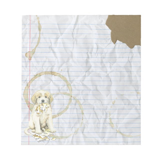 My Great Pyrenees Ate My Lesson Plan Notepad (Front)