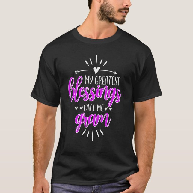 My Greatest Blessings Call Me Memaw Gram T-Shirt (Front)
