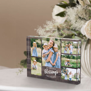 My Greatest Blessings Call me Mom 6 Photo Wood Block