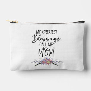 My Greatest Blessings Call Me Mom Accessory Pouch