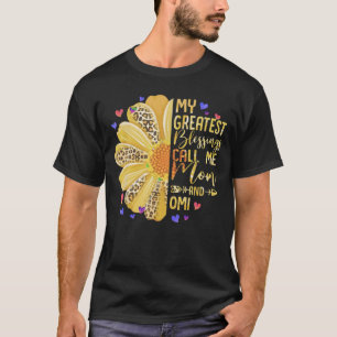 My Greatest Blessings Call Me Mom And Omi Cute Mot T-Shirt