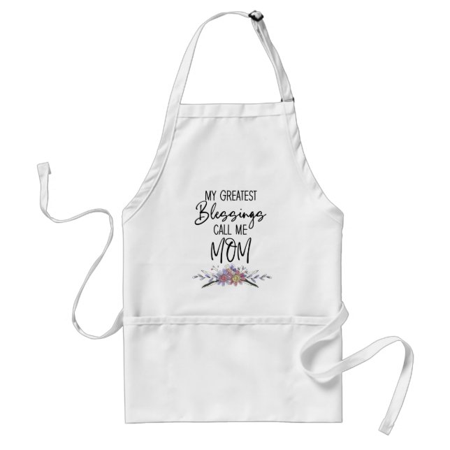 My Greatest Blessings Call Me Mom Standard Apron (Front)