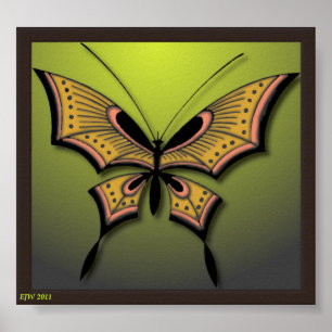 My Green Butterfly Poster