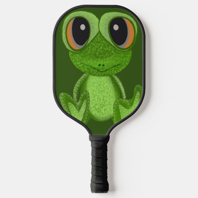 My Green Frog Friend Pickleball Paddle (Front)
