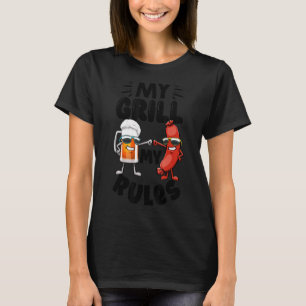 My Grill My Rules Beer & Hot Dog Women Foodie Saus T-Shirt