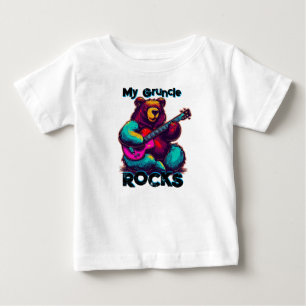 My Gruncle Rocks! Colourful Bear Baby T-Shirt