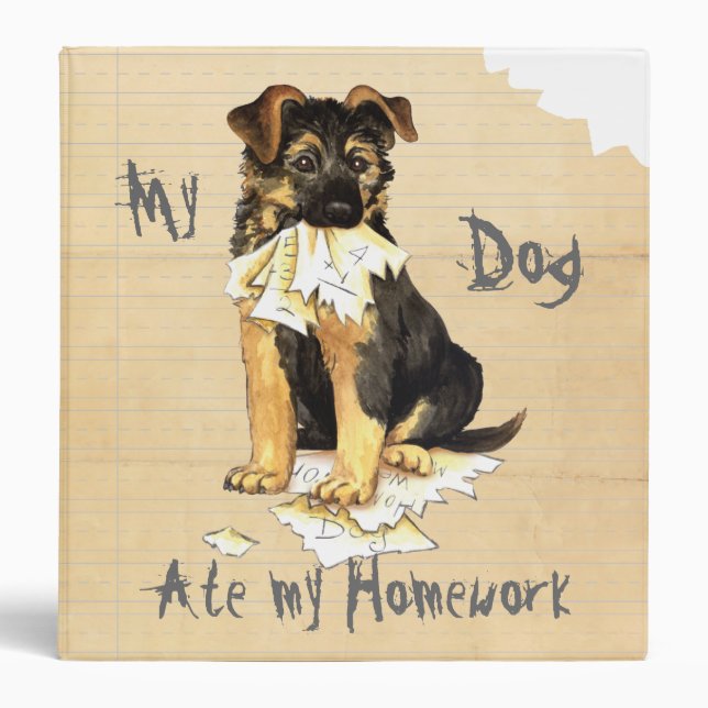 My GSD Ate My Homework Binder (Front)