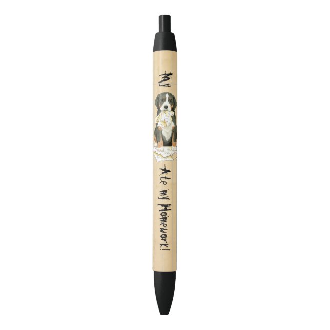 My GSMD Ate My Homework Black Ink Pen (Front Vertical)