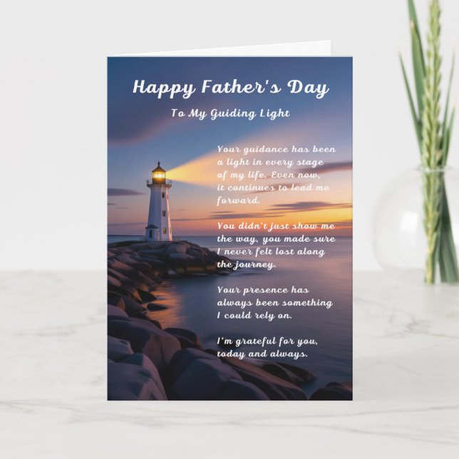 My Guiding Light Father's Day Card (Front)