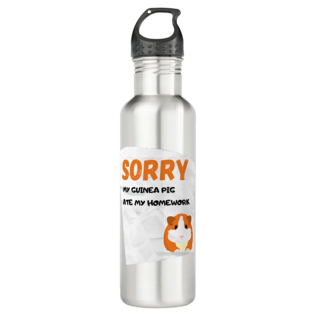 My Guinea Pig Ate My Homework Classic T-Shirt 710 Ml Water Bottle (Front)