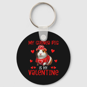 My Guinea Pig Is My Valentine Hearts Matching Rode Keychain
