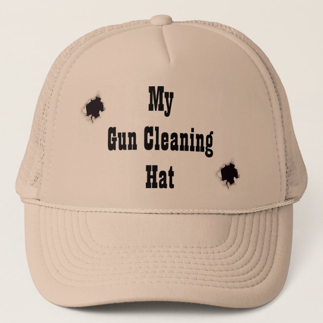 My gun cleaning hat! trucker hat (Front)