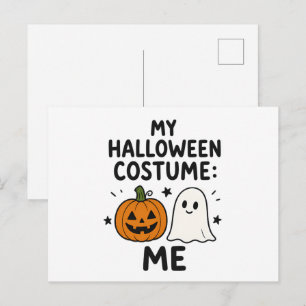 My Halloween Costume Me Funny Illustration Postcard