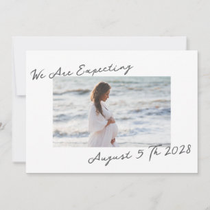 My Handwritten   4 Photo Baby Pregnancy Announcement