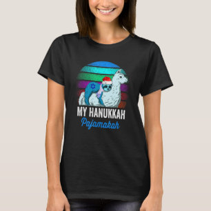 My Hanukkah Pajamakah Chanukah Pyjamas Sloth Meno T-Shirt