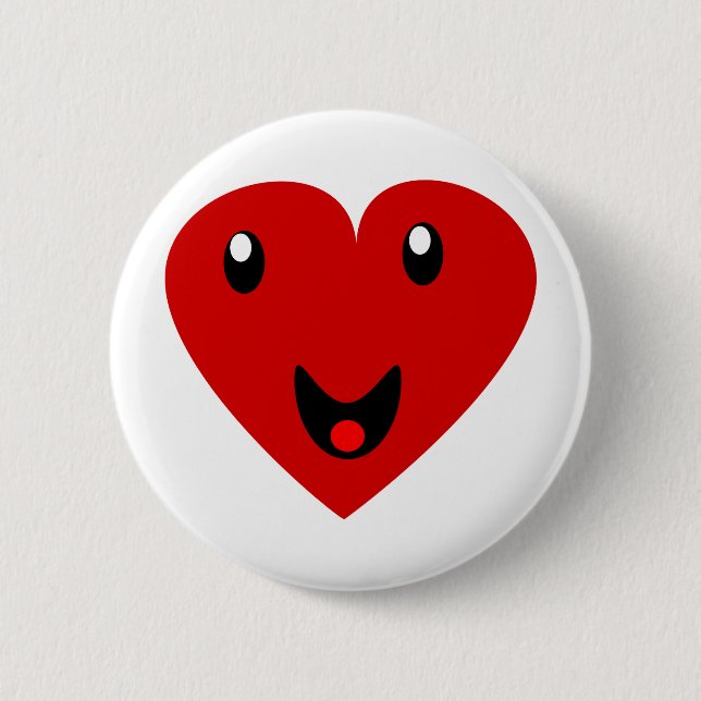 My Happy Heart 2 Inch Round Button (Front)