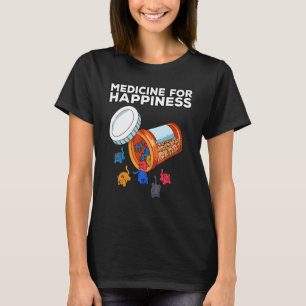My Happy Medicine Every Day Pill Box Animals Cat P T-Shirt