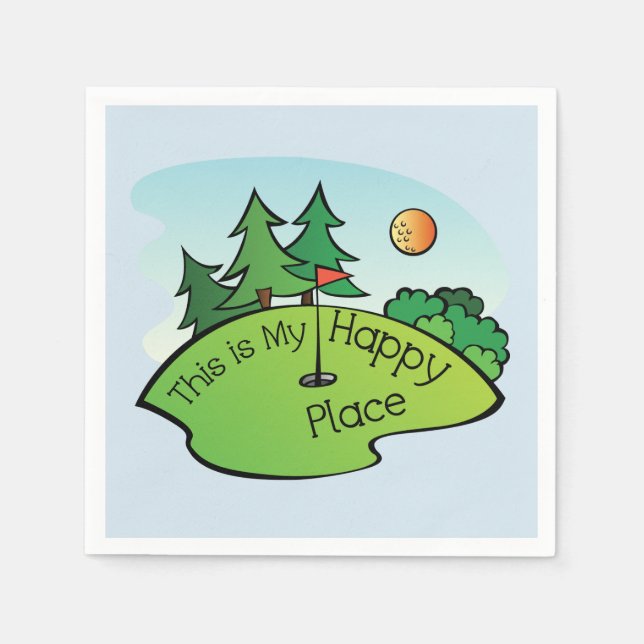 My happy place golf napkins (Front)