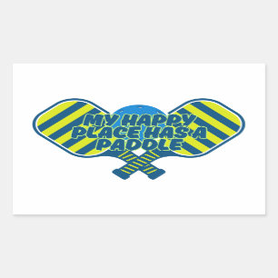 My Happy Place Has a Paddle Pickleball Passion Sticker