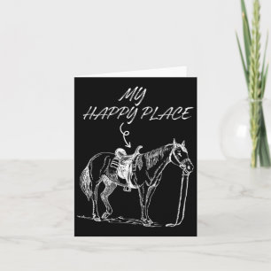 My Happy Place Horse Lover Horseback Riding Equest Card