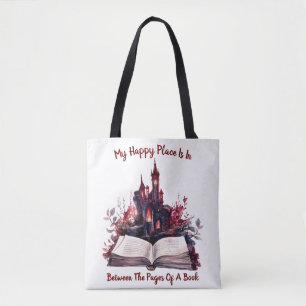 My Happy Place Is Between The Pages Of A Book Tote Bag
