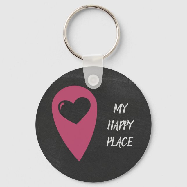 My happy place keychain (Front)