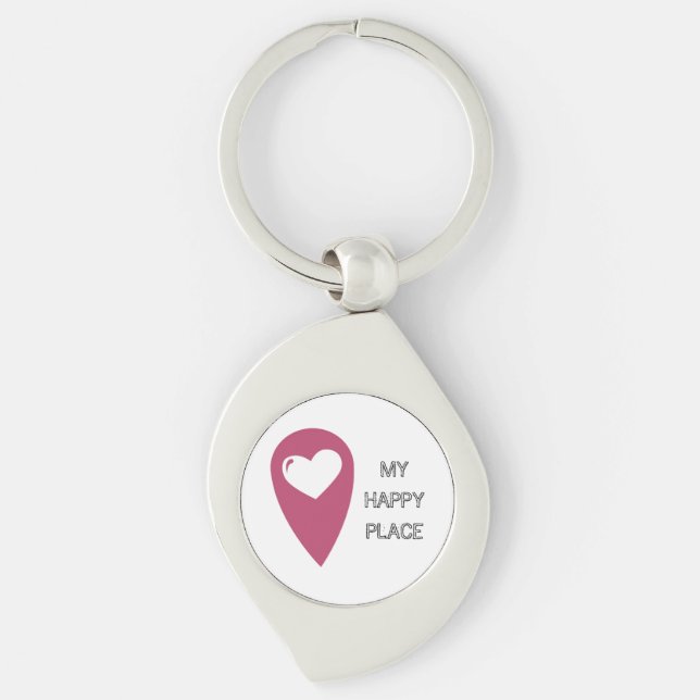 My happy place keychain (Front)