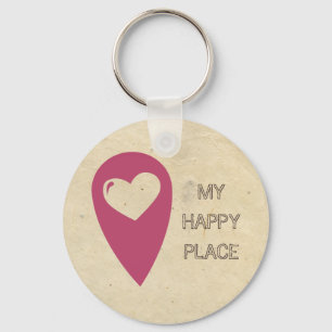My happy place keychain