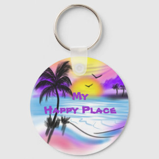My Happy Place Keychain