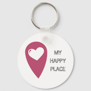 My happy place keychain