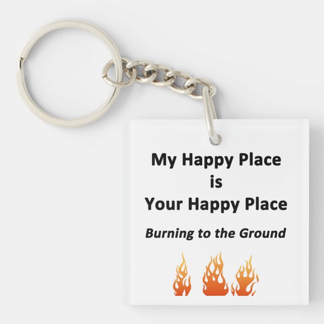 My Happy Place Keychain (Front)