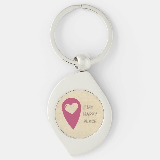 My happy place keychain (Front)