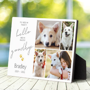 My Hardest Goodbye Photo Collage Pet Loss Memorial Plaque