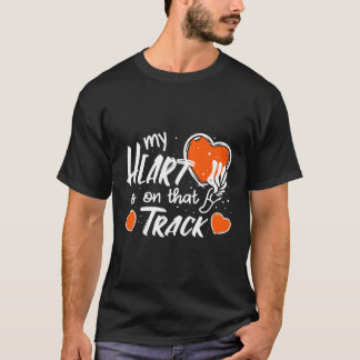 My He Is On T Track Track And Field Mom T-Shirt