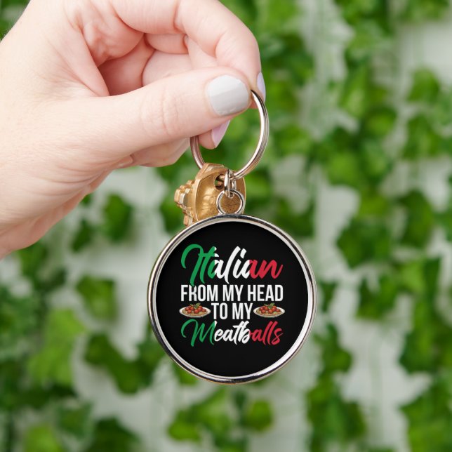 My Head To My Meatballs Keychain (Hand)