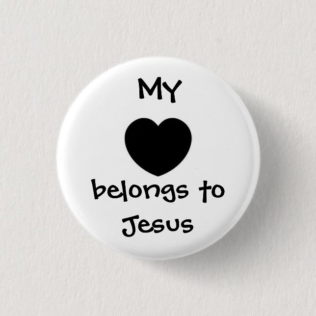 My heart 1 inch round button (Front)