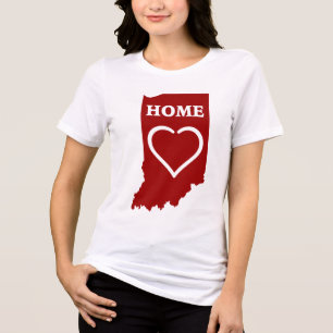 My Heart and Home is in Indiana Tri-Blend Shirt