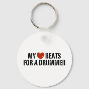 My Heart Beats For a Drummer Keychain