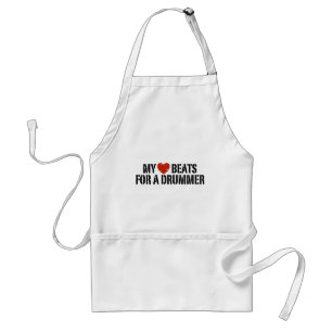 My Heart Beats For a Drummer Standard Apron