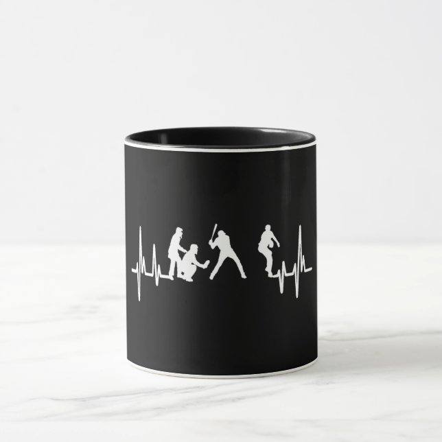 My Heart Beats For Baseball Mug (Center)