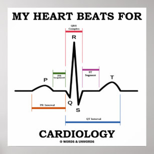 My Heart Beats For Cardiology (ECG / EKG) Poster