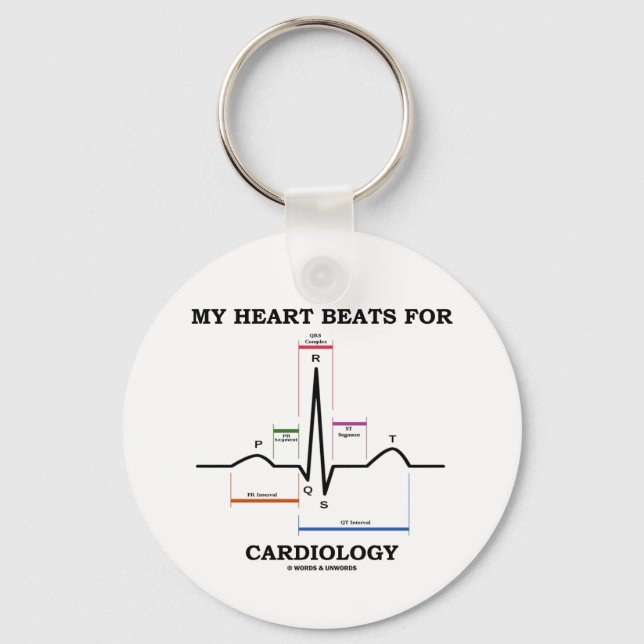 My Heart Beats For Cardiology (Sinus Rhythm) Keychain (Front)
