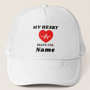 My Heart Beats For Personalized Trucker Hat